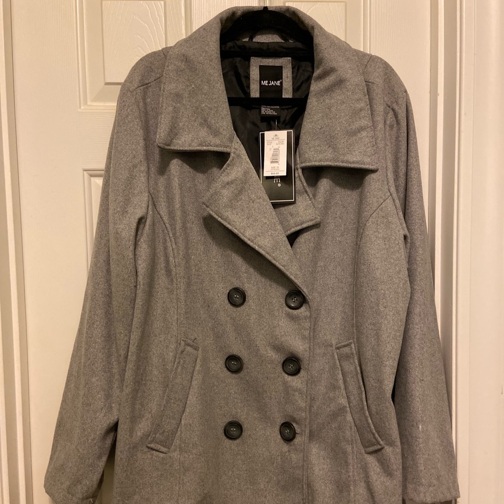 NWT Pea Coat Grey 2X